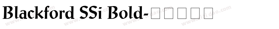 Blackford SSi Bold字体转换